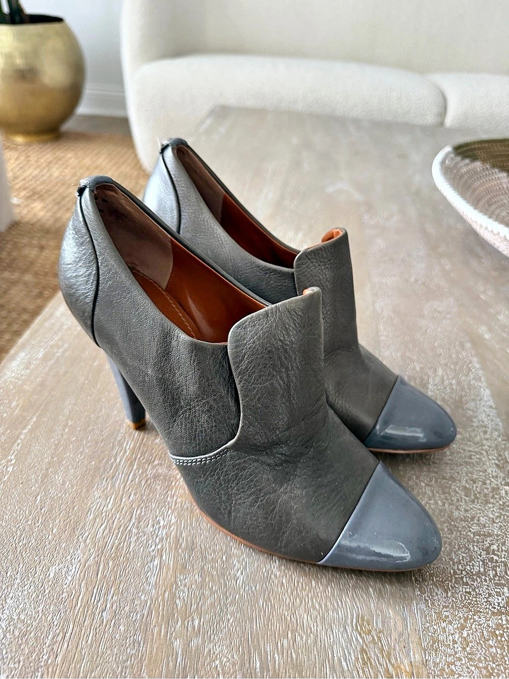Calvin Klein Gray Pointed Toe High Heels